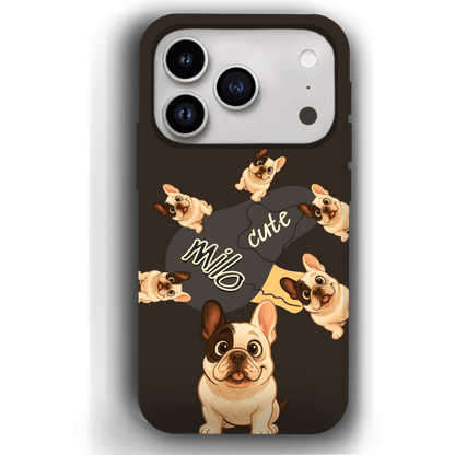 “Milo Cute” Design Custom Pet iPhone 17 Case by YingMart - Personalized Animal Portrait, Protective Cover for Pet Lovers