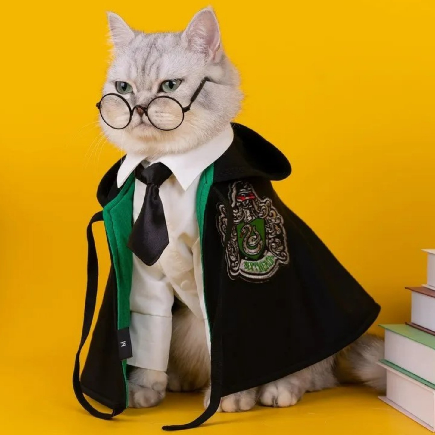 Embroidered Pet Cloak Cat Dog Costume Wizard Cape Halloween Outfit Cosplay Clothes