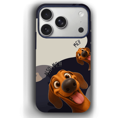 "Also Me" Design Custom Pet iPhone 17 Case – 4 Colors & 4 Patterns by YingMart, Personalized Pet Portrait Protective Cover for Dog Lovers