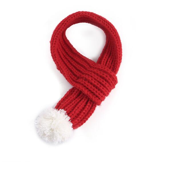 Christmas Pet Hat and Scarf Set Polar Fleece Warm Outfit for Dogs Cats Winter Costume