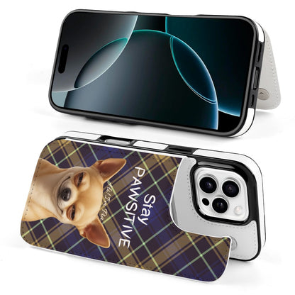 YingMart Stay PAWSITIVE Customized Pet Phone Case for Apple iPhone 16