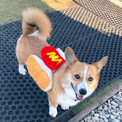 Funny Pet Costume Warm Sausage Hotdog Outfit For Cat Dog Halloween Christmas Party Cosplay