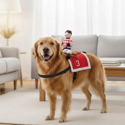 Santa Claus Riding Pet Costume for Small Dogs Cats Christmas Flannel Outfit Winter Hoodie