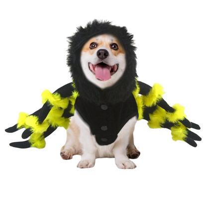 Spider Pet Costume Cat Dog Clothes Funny Halloween Cosplay Outfit Cute Dress Up Shirt