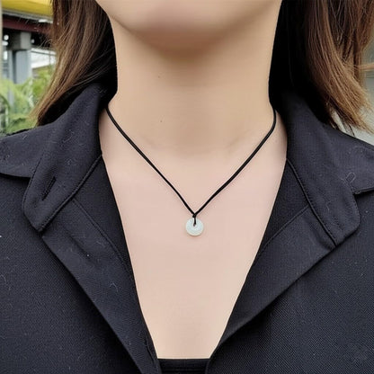 Love & Luck – Natural Heart/Donut Jade Pendant Necklace for Women – Lucky Jade Jewelry Gift for Her, Genuine Green/Purple/White Stone, Minimalist Spiritual Necklace, Real Jade Necklace for Balance, Energy & Style by YingMart