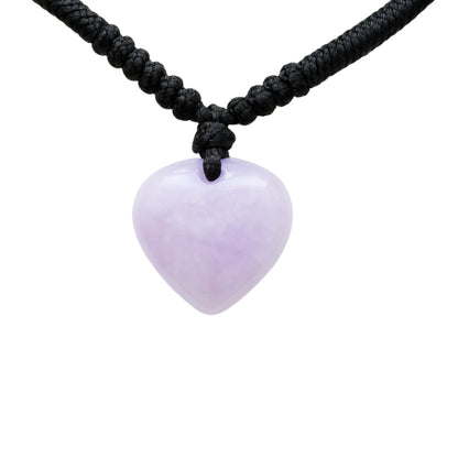 Love & Luck – Natural Heart/Donut Jade Pendant Necklace for Women – Lucky Jade Jewelry Gift for Her, Genuine Green/Purple/White Stone, Minimalist Spiritual Necklace, Real Jade Necklace for Balance, Energy & Style by YingMart