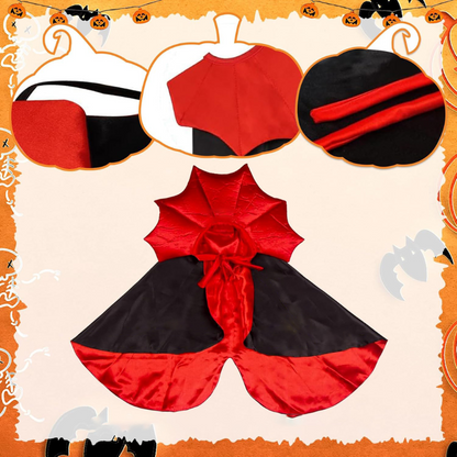 Funny Bat Vampire Cape Pet Costume for Cats Dogs Halloween Cloak Cosplay Outfit