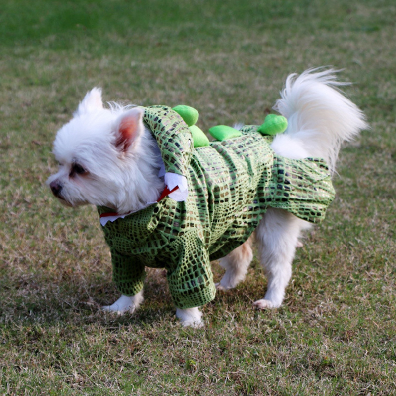 Pet Outfit Puppies Cats Dinosaur Crocodile Hoodie Halloween Dog Costume Small Medium Large Cosplay