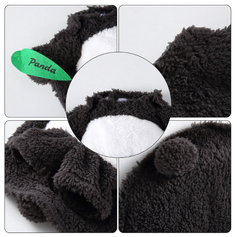 Funny Panda Pet Costume Dress Up Outfit for Dogs Cats Halloween Cosplay Clothes