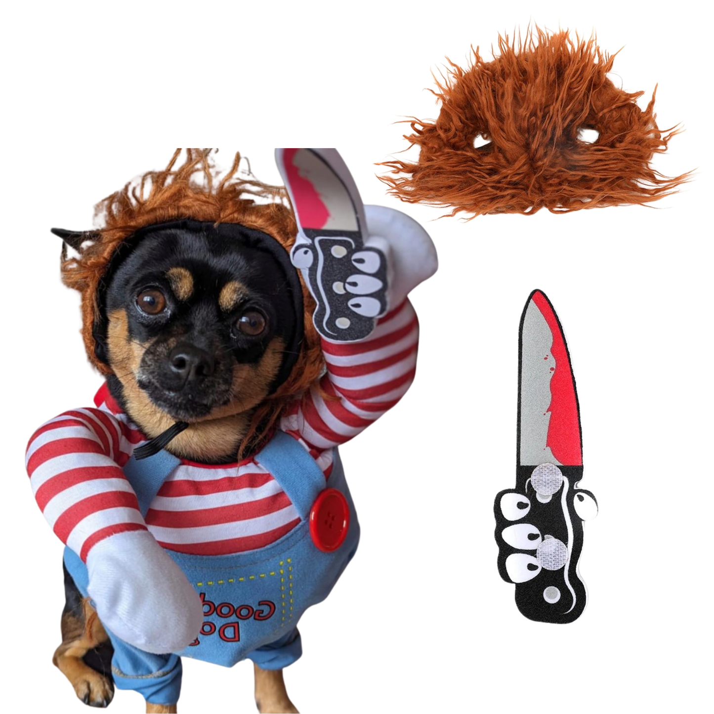 Outfit Set Medium Large Bulldog Pug Funny Novelty Cute Scary Halloween Dog Costume Cosplay