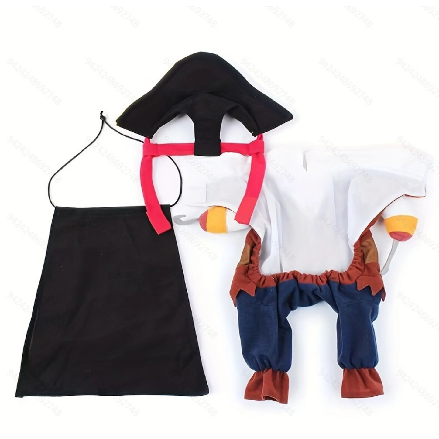 Pirate Costume Set With Hat Cosplay Halloween Christmas Pet Dog Cat Small Medium Large Cute Scary