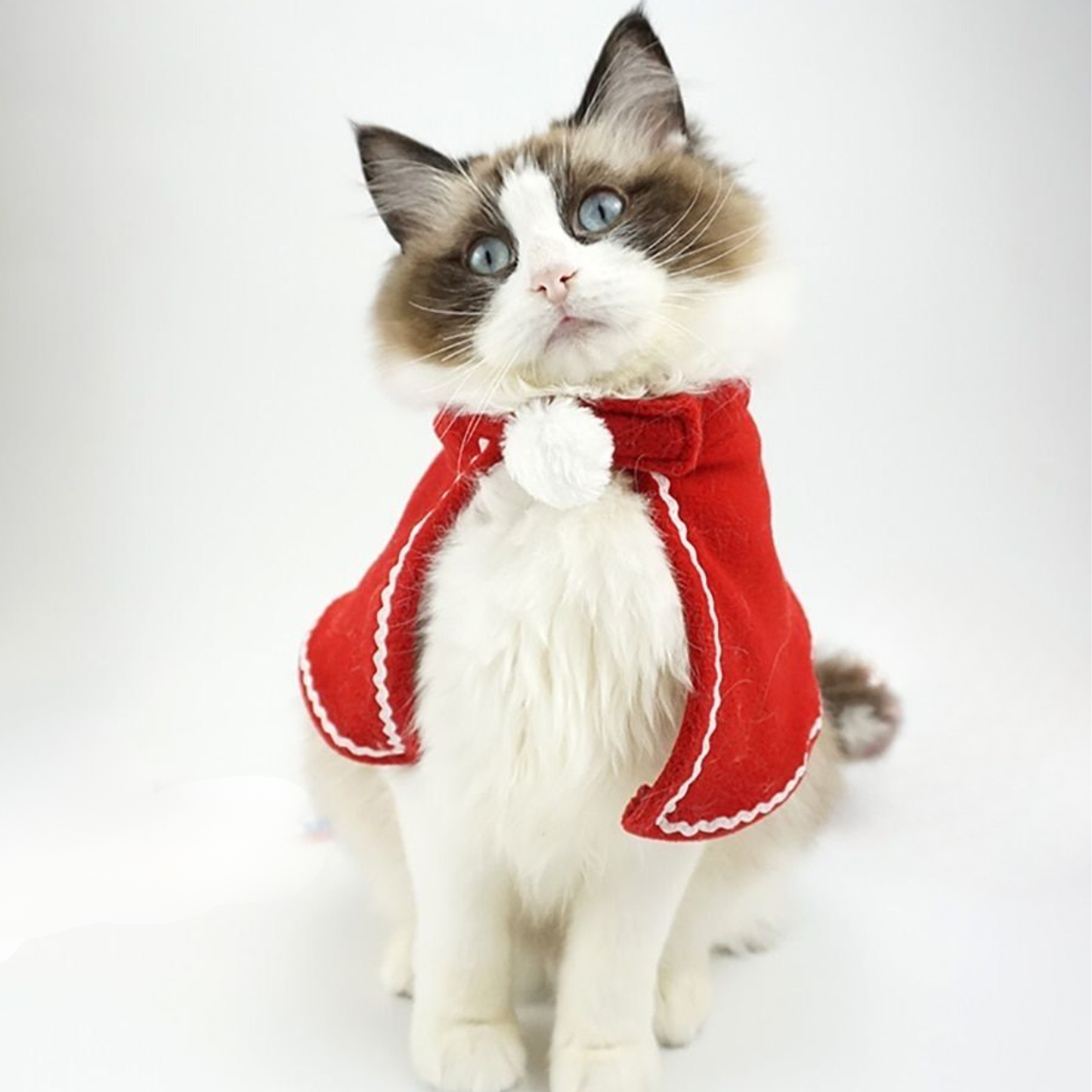 Christmas Elk Pet Costume Warm Cloak Hat Set for Small Dogs Cats Winter Hoodie Outfit