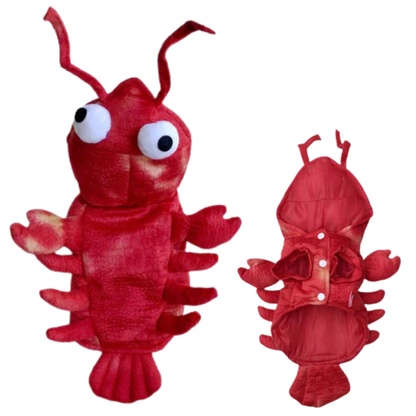 Crayfish Pet Costume Cat Hat Dog Clothes Autumn Winter Transform Outfit Halloween Cosplay