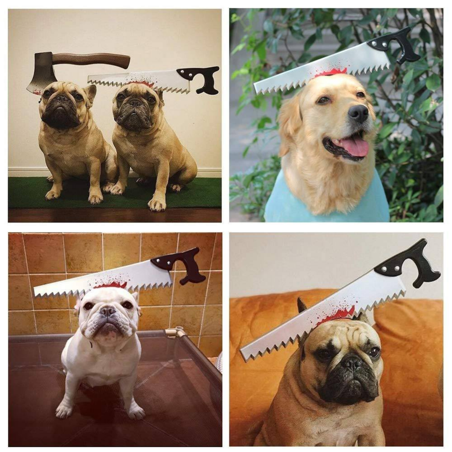 Headband Hat Prop for Dog Cat Funny Scary Horror Cosplay Halloween Christmas Pet Costume Small Medium