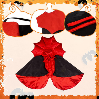 Funny Bat Vampire Cape Pet Costume for Cats Dogs Halloween Cloak Cosplay Outfit