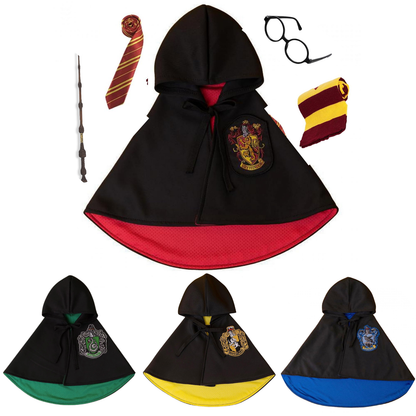 Embroidered Pet Cloak Cat Dog Costume Wizard Cape Halloween Outfit Cosplay Clothes