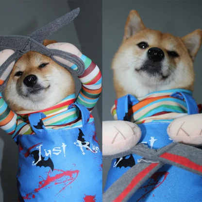 Scissor Hands Standing Pet Costume Dog Cat Funny Cute Scary Theme Halloween Cosplay Outfit