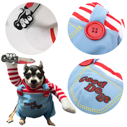 Outfit Set Medium Large Bulldog Pug Funny Novelty Cute Scary Halloween Dog Costume Cosplay