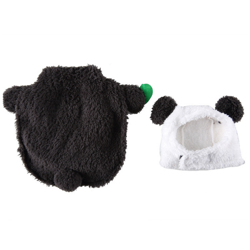 Funny Panda Pet Costume Dress Up Outfit for Dogs Cats Halloween Cosplay Clothes