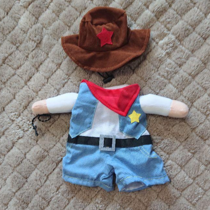 Funny Pet Cowboy Costume Role Play Suit Cat Dog Halloween Christmas Party Outfit