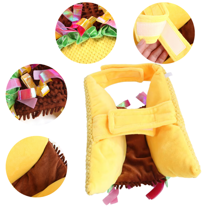 Hamburger Outfit For Cats & Dogs Funny Cute Scary Halloween Cosplay Pet Costume Hat Shirt Suit