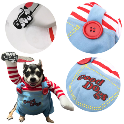 Outfit Set Medium Large Bulldog Pug Funny Novelty Cute Scary Halloween Dog Costume Cosplay