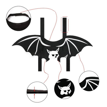 Halloween Pet Bat Wings Costume for Cats Dogs Funny Cosplay Outfit Holiday Decoration