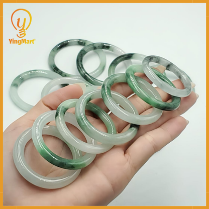 Yingmart 38-46mm Baby Size Green Natural Jadeite Jade Bangle Bracelet, Real Gemstone Bracelet, Vintage Jewelry, Birthday Gift