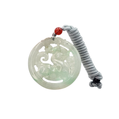 Natural Burmese Jadeite A Jade Pendant Horse Grade A Jadeite Hand Carved Protection, Good Luck