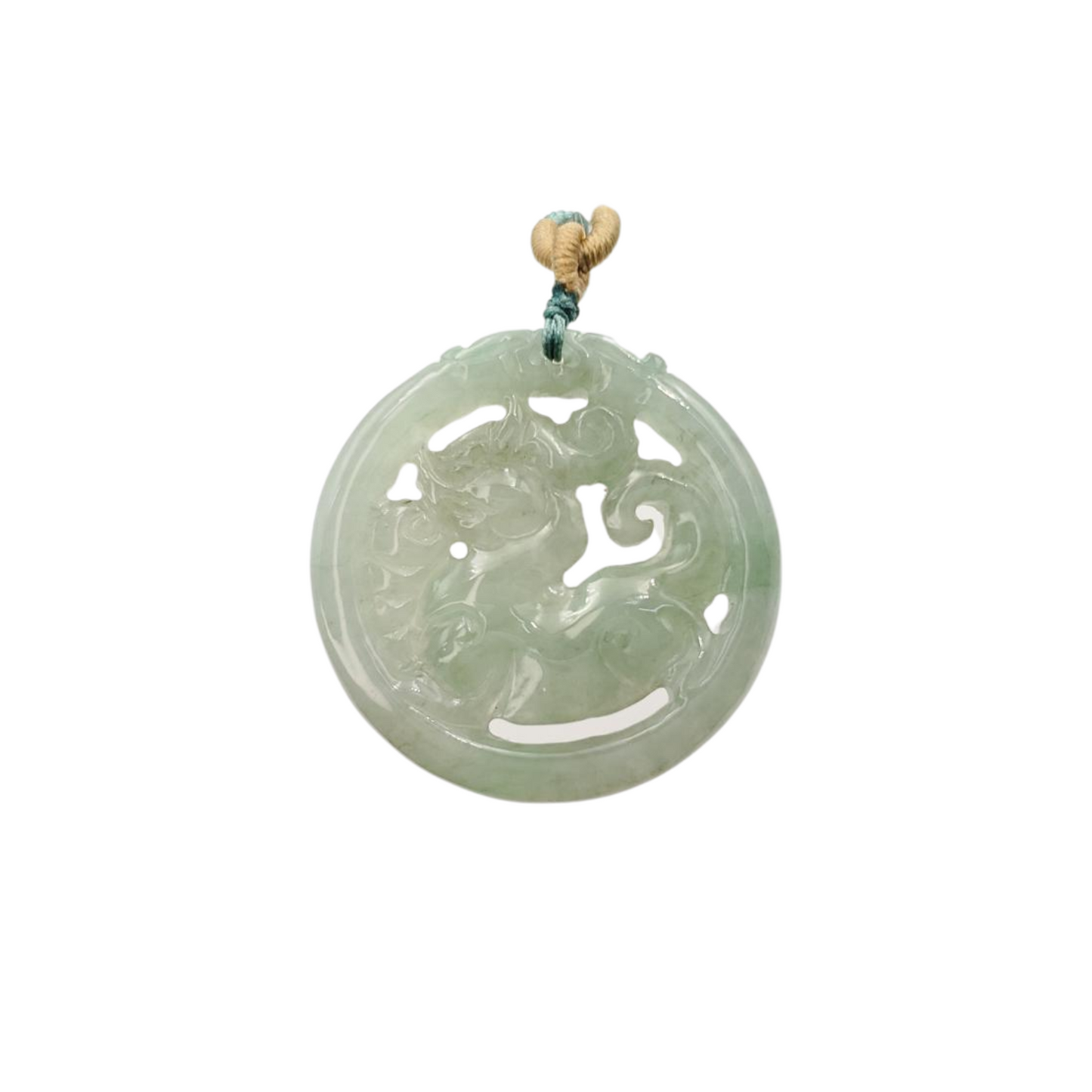 Natural Burmese Jadeite A Jade Pendant Horse Grade A Jadeite Hand Carved Protection, Good Luck