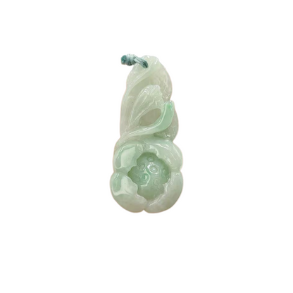 Yingmart Natural Jade Lotus Flower Genuine Jadeite Real Jade Grade A Type A Hand Craving