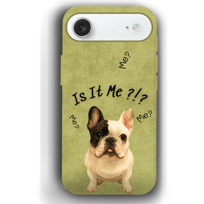 “Is It Me?” Design Custom Pet iPhone 17 Case by YingMart – Personalized Funny Portrait Design, Perfect Gift for Pet Lovers