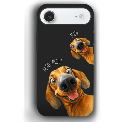 "Also Me" Design Custom Pet iPhone 17 Case – 4 Colors & 4 Patterns by YingMart, Personalized Pet Portrait Protective Cover for Dog Lovers