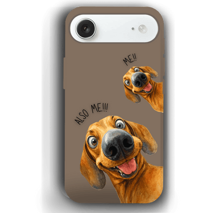 "Also Me" Design Custom Pet iPhone 17 Case – 4 Colors & 4 Patterns by YingMart, Personalized Pet Portrait Protective Cover for Dog Lovers