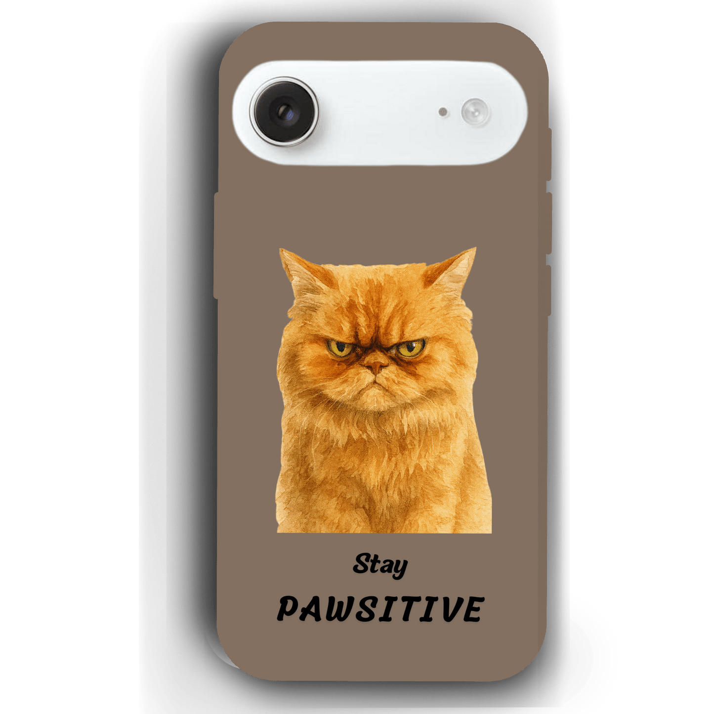 Stay Pawsitive Custom Pet Phone Case for iPhone 17 by YingMart – Personalized Animal Portrait, Protective Cover, for Pet Lovers.