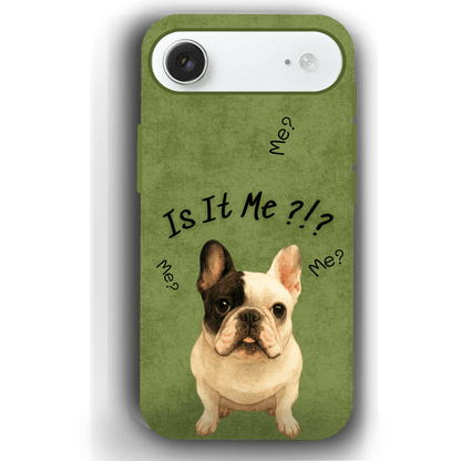 “Is It Me?” Design Custom Pet iPhone 17 Case by YingMart – Personalized Funny Portrait Design, Perfect Gift for Pet Lovers