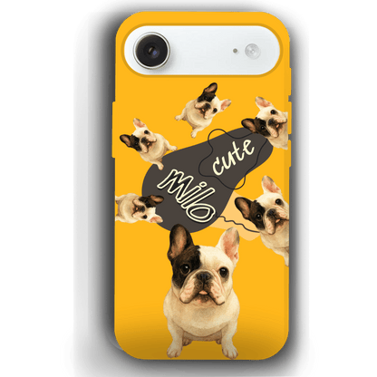 “Milo Cute” Design Custom Pet iPhone 17 Case by YingMart - Personalized Animal Portrait, Protective Cover for Pet Lovers