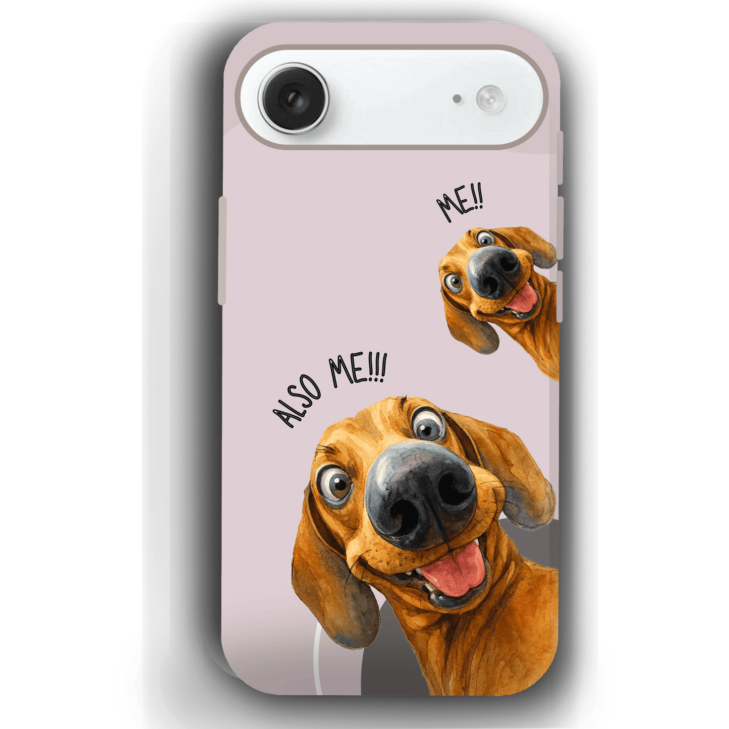 "Also Me" Design Custom Pet iPhone 17 Case – 4 Colors & 4 Patterns by YingMart, Personalized Pet Portrait Protective Cover for Dog Lovers