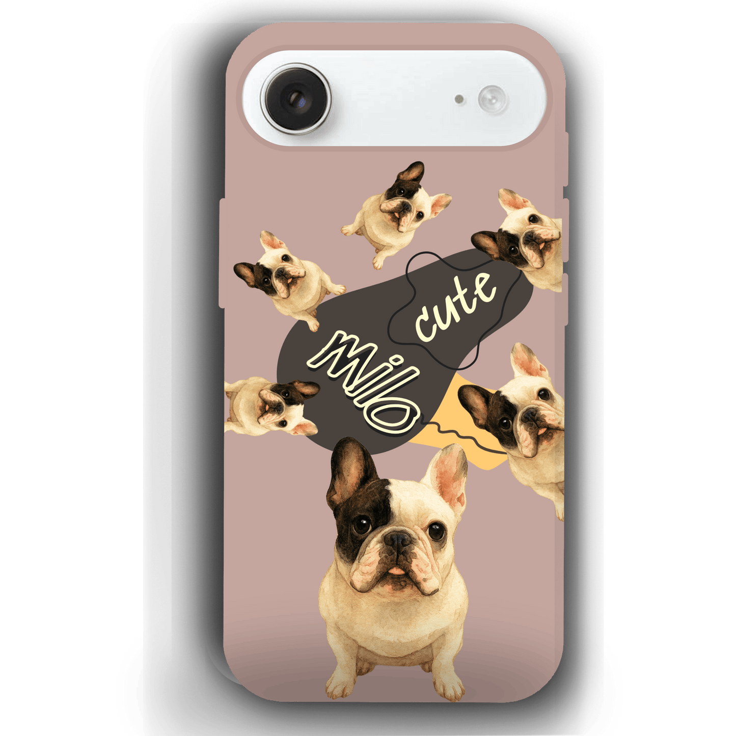 “Milo Cute” Design Custom Pet iPhone 17 Case by YingMart - Personalized Animal Portrait, Protective Cover for Pet Lovers