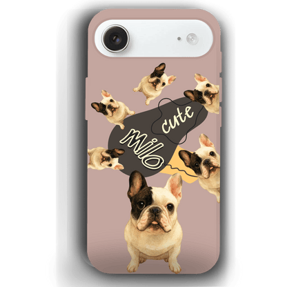 “Milo Cute” Design Custom Pet iPhone 17 Case by YingMart - Personalized Animal Portrait, Protective Cover for Pet Lovers