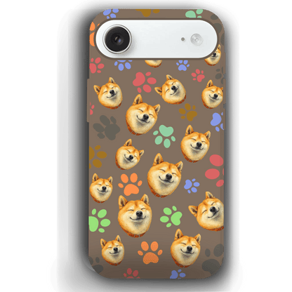 Custom Pet Phone Case for iPhone 17/ 17 Air/ 17 Pro/ 17 Pro Max by YingMart, Personalized Pet Portrait Cover with Paw, Heart, Fish & Bone Symbols