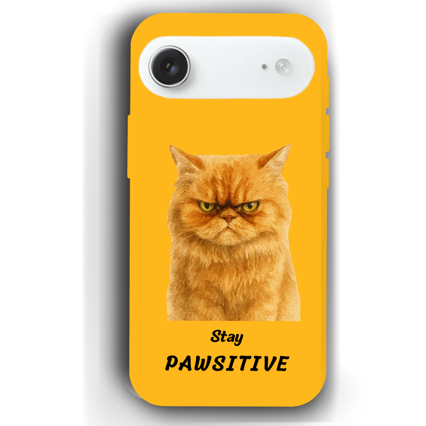 Stay Pawsitive Custom Pet Phone Case for iPhone 17 by YingMart – Personalized Animal Portrait, Protective Cover, for Pet Lovers.