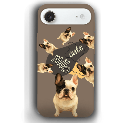 “Milo Cute” Design Custom Pet iPhone 17 Case by YingMart - Personalized Animal Portrait, Protective Cover for Pet Lovers