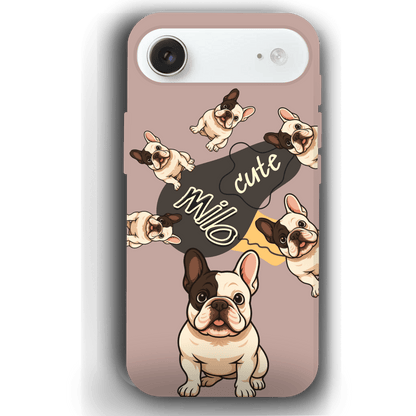 “Milo Cute” Design Custom Pet iPhone 17 Case by YingMart - Personalized Animal Portrait, Protective Cover for Pet Lovers