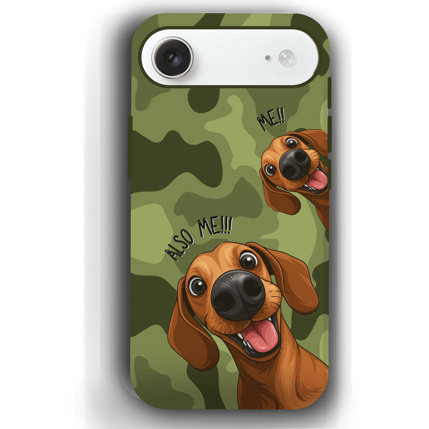 "Also Me" Design Custom Pet iPhone 17 Case – 4 Colors & 4 Patterns by YingMart, Personalized Pet Portrait Protective Cover for Dog Lovers