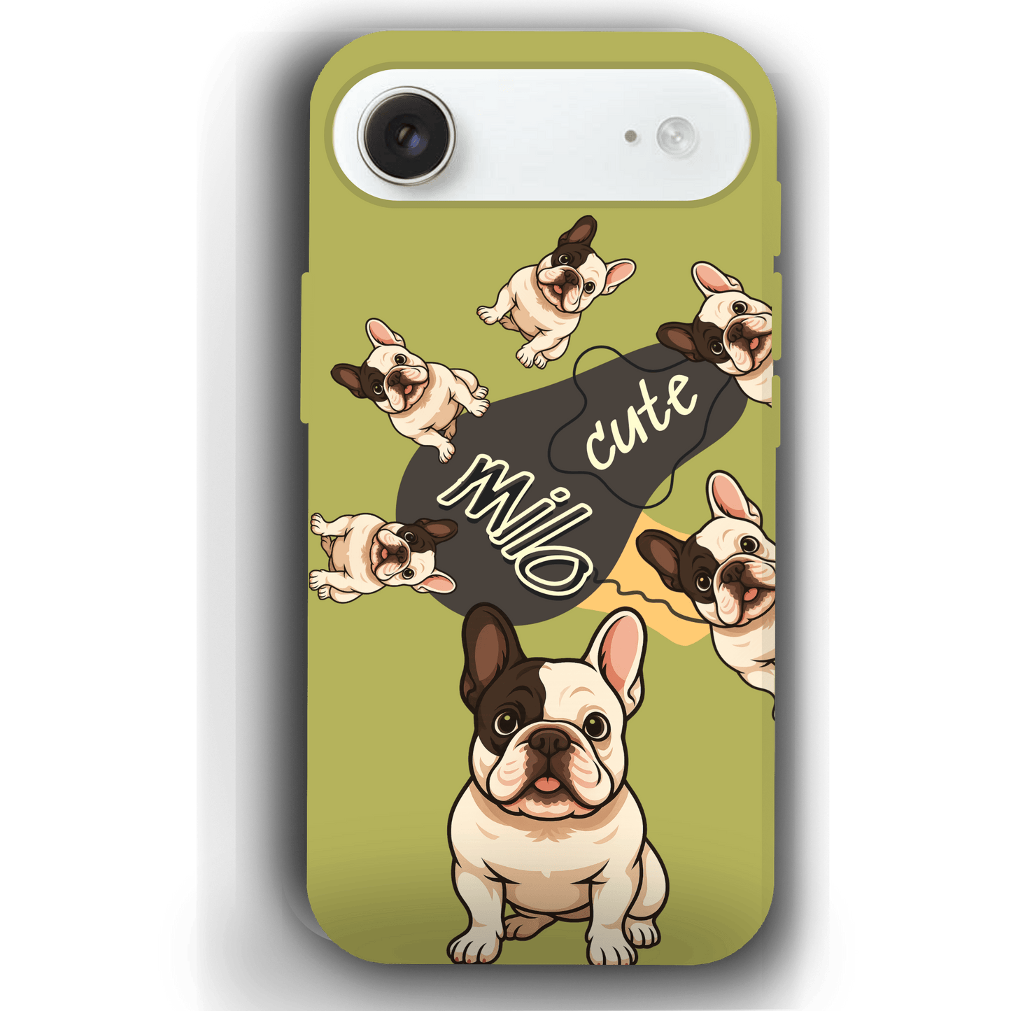 “Milo Cute” Design Custom Pet iPhone 17 Case by YingMart - Personalized Animal Portrait, Protective Cover for Pet Lovers
