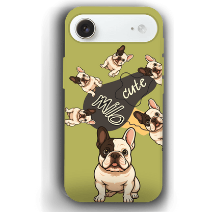 “Milo Cute” Design Custom Pet iPhone 17 Case by YingMart - Personalized Animal Portrait, Protective Cover for Pet Lovers
