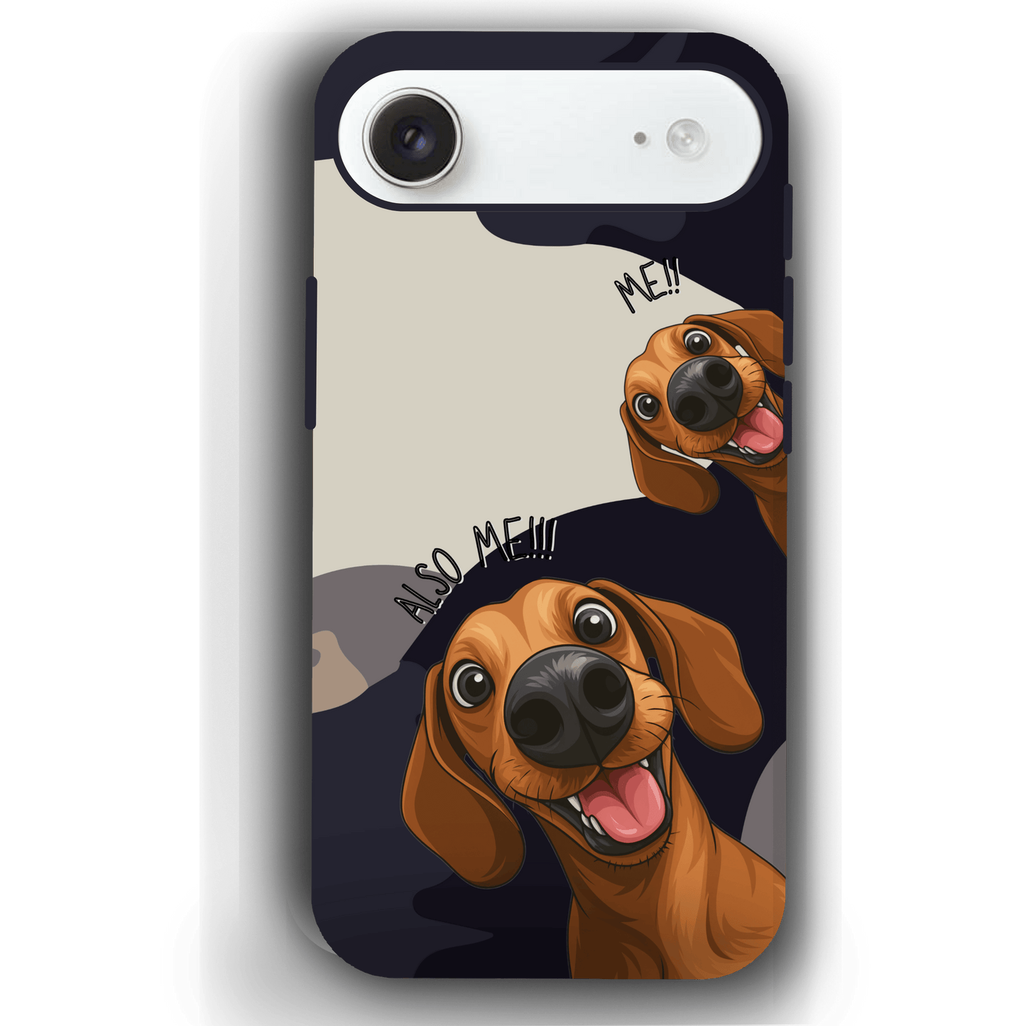 "Also Me" Design Custom Pet iPhone 17 Case – 4 Colors & 4 Patterns by YingMart, Personalized Pet Portrait Protective Cover for Dog Lovers