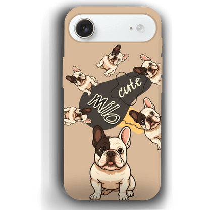 “Milo Cute” Design Custom Pet iPhone 17 Case by YingMart - Personalized Animal Portrait, Protective Cover for Pet Lovers