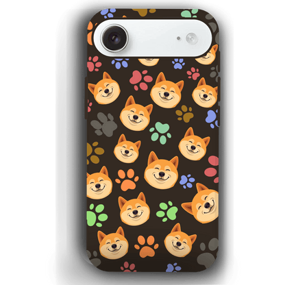 Custom Pet Phone Case for iPhone 17/ 17 Air/ 17 Pro/ 17 Pro Max by YingMart, Personalized Pet Portrait Cover with Paw, Heart, Fish & Bone Symbols